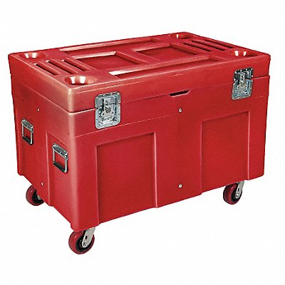 F1331 Storage Cart Red Polyethylene 34 in