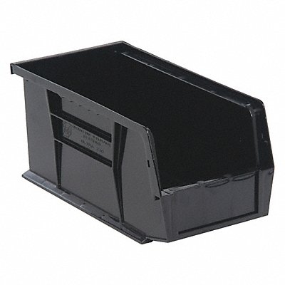 F0600 Hang and Stack Bin Black PP 5 in