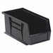 F0600 Hang and Stack Bin Black PP 5 in