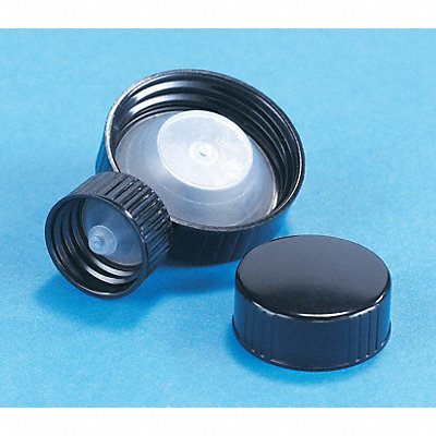 Cap 24 mm Dia Black PK4400