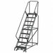 Safety Rolling Ladder Steel 90 In.H