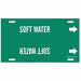 Pipe Marker Soft Water 8 in H 16 in W