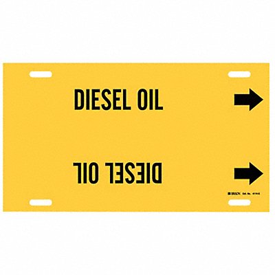 Pipe Marker Diesel Oil 10 in H 24 in W