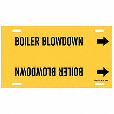 Pipe Markr Boiler Blowdown 10in H 32in W