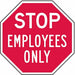 Rflct Employee Visitor Stop Sign 12x12in