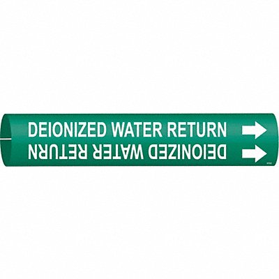 Pipe Marker Deionized Water Return 2in H