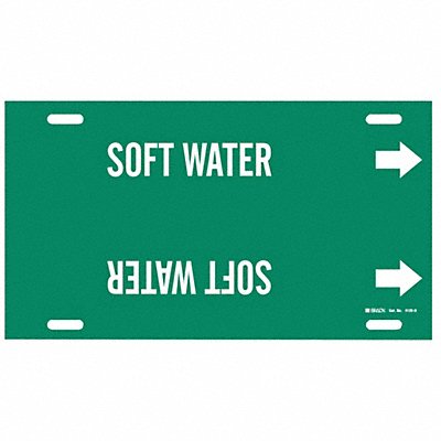 Pipe Marker Soft Water 10 in H 32 in W