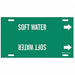 Pipe Marker Soft Water 10 in H 32 in W