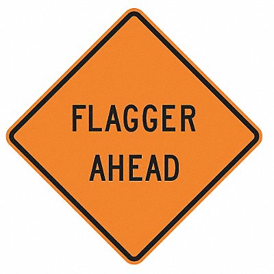 Flagger Ahead Traffic Sign 30 x 30 