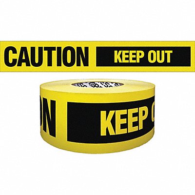 Barricade Tape Yellow/Black 200ft x 3 In