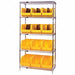 E3963 Bin Shlvng 18inx74inx36in Yellow