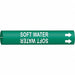 Pipe Marker Soft Water 2 in H 2 in W