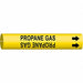 Pipe Marker Propane Gas 2 in H 2 in W