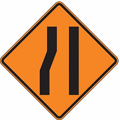 Left Lane Ends Traffic Sign 30 x 30 