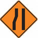 Left Lane Ends Traffic Sign 30 x 30 