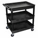 Utility Cart 400 lb Cap. PE 3 Shelves