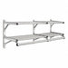 Coat Rack 2 Shelves 36 In W Satin Alum