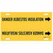 Pipe Marker Danger Asbestos Insulation