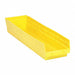 F0622 Shelf Bin Yellow Polypropylene 4 in