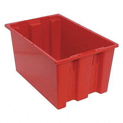 E1885 Stk and Nest Ctr Red Solid Polypropylene