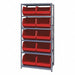 E1504 Bin Shlvng 18inx75inx36in Red