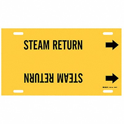 Pipe Marker Steam Return 8 in H 16 in W