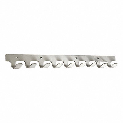 Coat Hook 10 Hooks 30 In W Satin Alumin