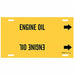 Pipe Marker Engine Oil 8 in H 16 in W