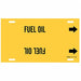 Pipe Marker Fuel Oil 10 in H 24 in W
