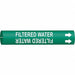 Pipe Marker Filtered Water 2 13/16in H