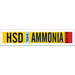 Pipe Marker Ammonia 2 1/4 in H 14 in W