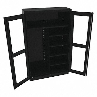 Storage Cabinet 78 x48 x18 Black 5Shlv