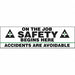 Safety Banner 28in x 96in Poly Sheeting