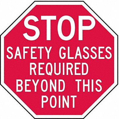Rflct Eye Stop Sign 12inx12in Aluminum