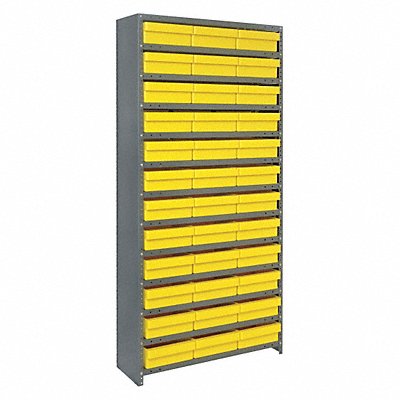 E6883 Enclosed Bin Shlvng 12x75x36in Yellow