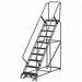 Safety Rolling Ladder Steel 100 In.H