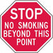 Rflct No Smoking Stop Sign 12x12in Alum