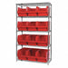 Bin Shlvng 18inx74inx42in Red