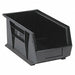 F0605 Hang and Stack Bin Black PP 7 in