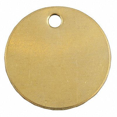 Blank Tag Brass 1 1/4in H 1 1/4in W PK25