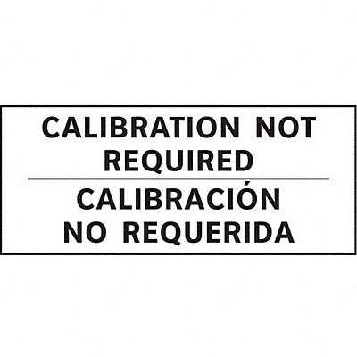 Calibration Label Bilingual 1in H PK225