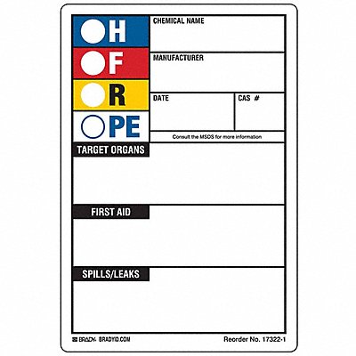 HMIG Label 5-7/8 in H 4 in W PK250