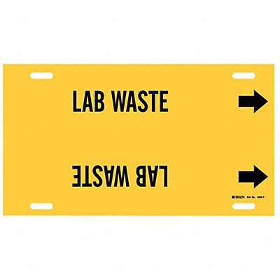 Pipe Marker Lab Waste 8 in H 16 in W