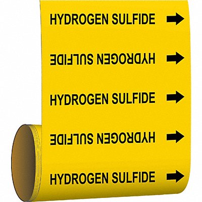 Pipe Marker Hydrogen Sulfide 8in H 8in W