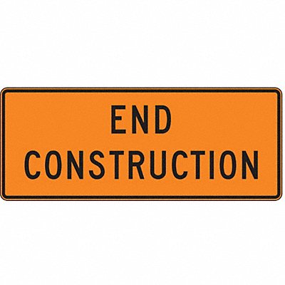 End Construction Traffic Sign 24 x 60 