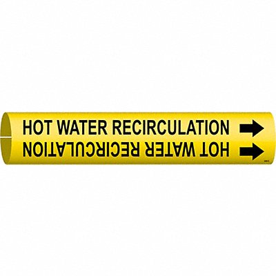 Pipe Marker Hot Water Recirculation