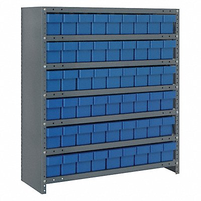 E7217 Enclosed Bin Shlvng 18x39x36in Blue