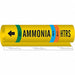 Pipe Marker Amonia 4 in H 12 in W