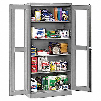 E4497 Storage Cabinet 78 x48 x18 MdGry 4Shlv