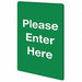 STOCK SIGN PLEASE ENTER GREEN